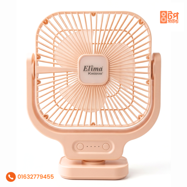 Elima KN-283 Rechargeable Table Fan with LED