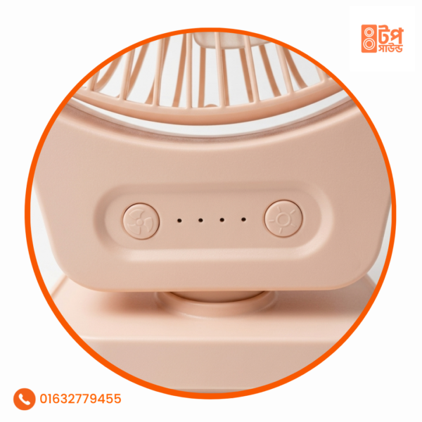 Elima KN-284 Rechargeable Table Fan with LED