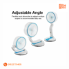 Rechargeable Folding Table Fan with Led Light