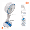 Rechargeable Folding Table Fan with Led Light