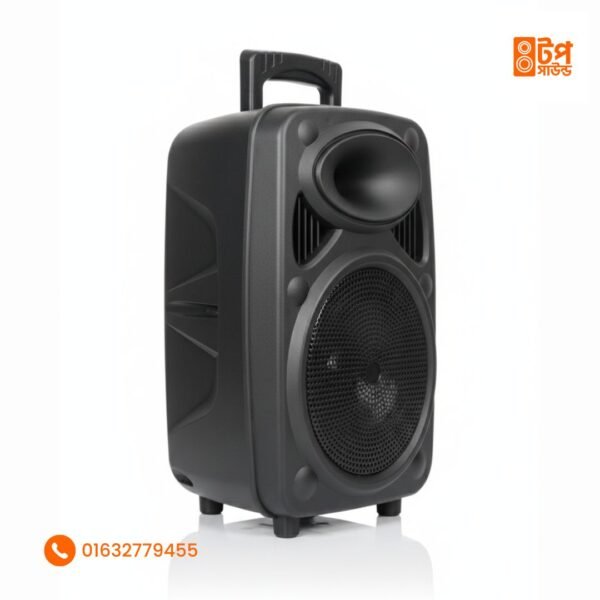 pic-3-jpeg KTS 2385 Rechargeable 8 inch Speaker With 2 Microphone