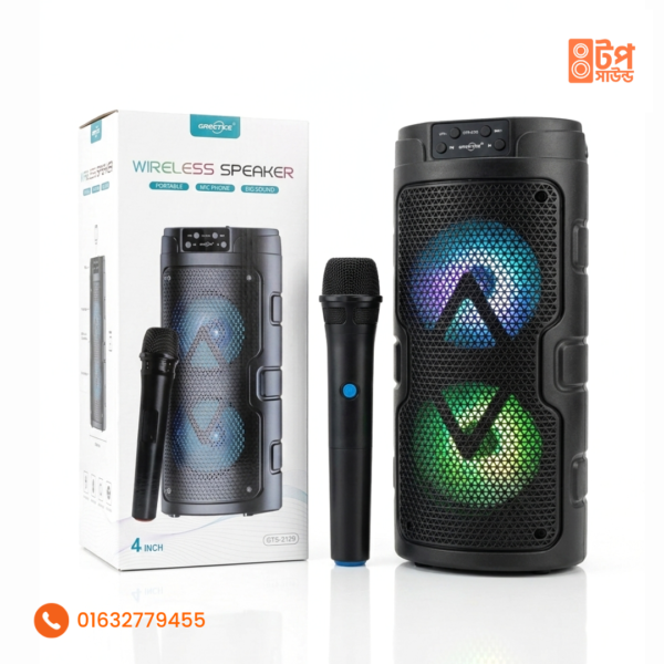 srwgrq8leep5ceybmniu GTS-212 - Portable Party BT Speaker With Microphone